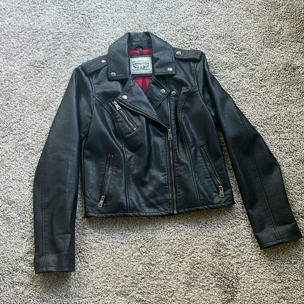 Levi Strauss Faux Leather Moto Jacket - Small